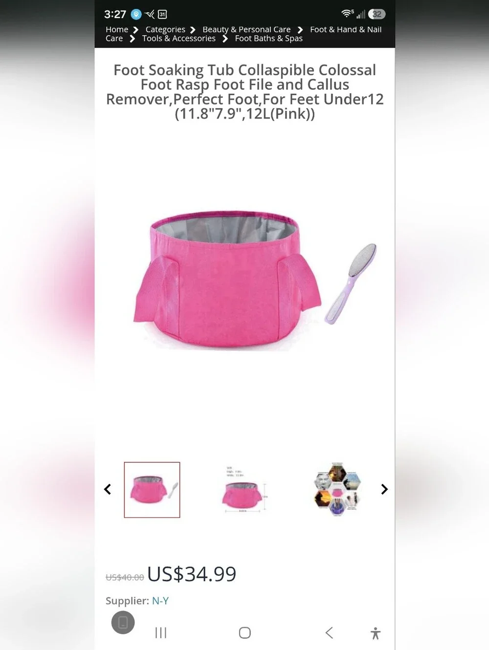 Foldable Foot Bath